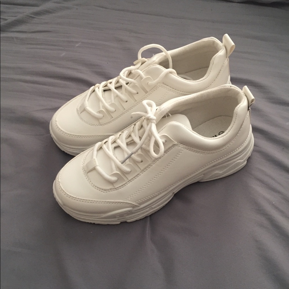 Wild Diva Chunky White Sneakers